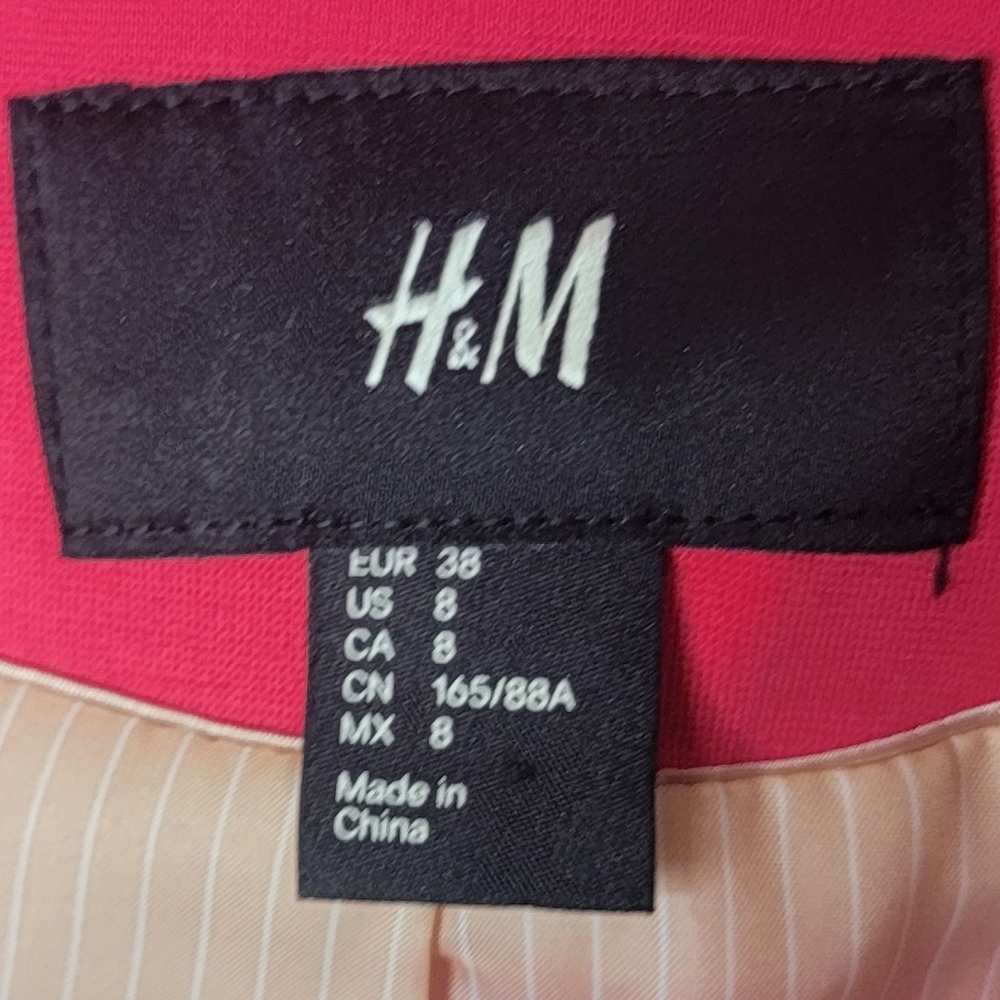 H&M Vibrant Pink Suit Jacket - Picture 3 of 11